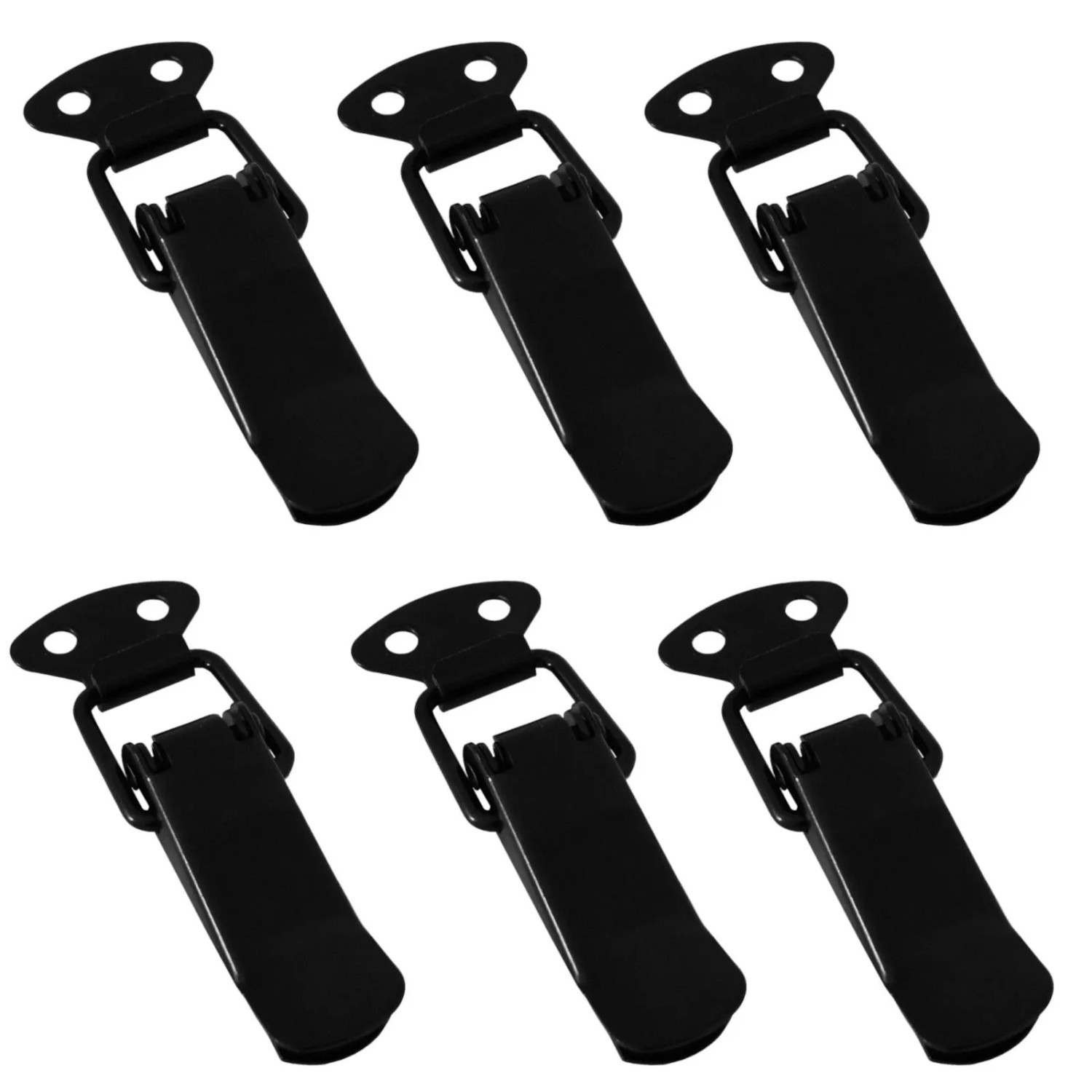 SOTECH 6 Stück Spannverschluss LATCH Schwarz Kniehebelspanner