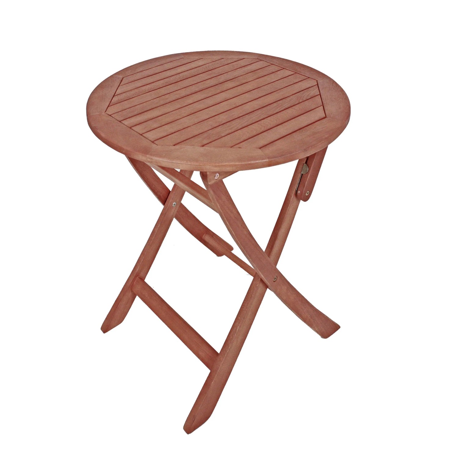 DELUKE Gartentisch DUBLIN Eukalyptus Natur 70x70x73cm Terrassentisch Wetterfest Outdoor Tisch