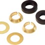 Dichtungs-Set für Quetschverbindungen, 6-teilig, bestehend aus Konus, Quetschdichtung und Unterlegscheibe.