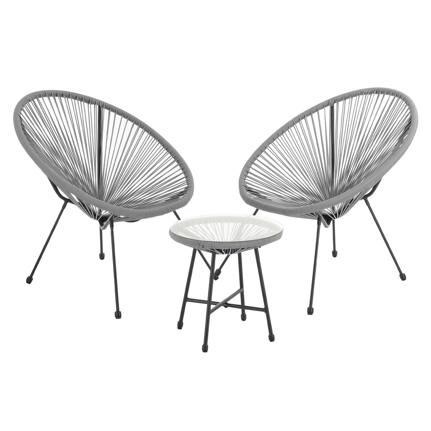 Svita Bali Balkon Möbel Set Lounge Garnitur Relax Egg-Chair Flecht-Design G günstig online kaufen