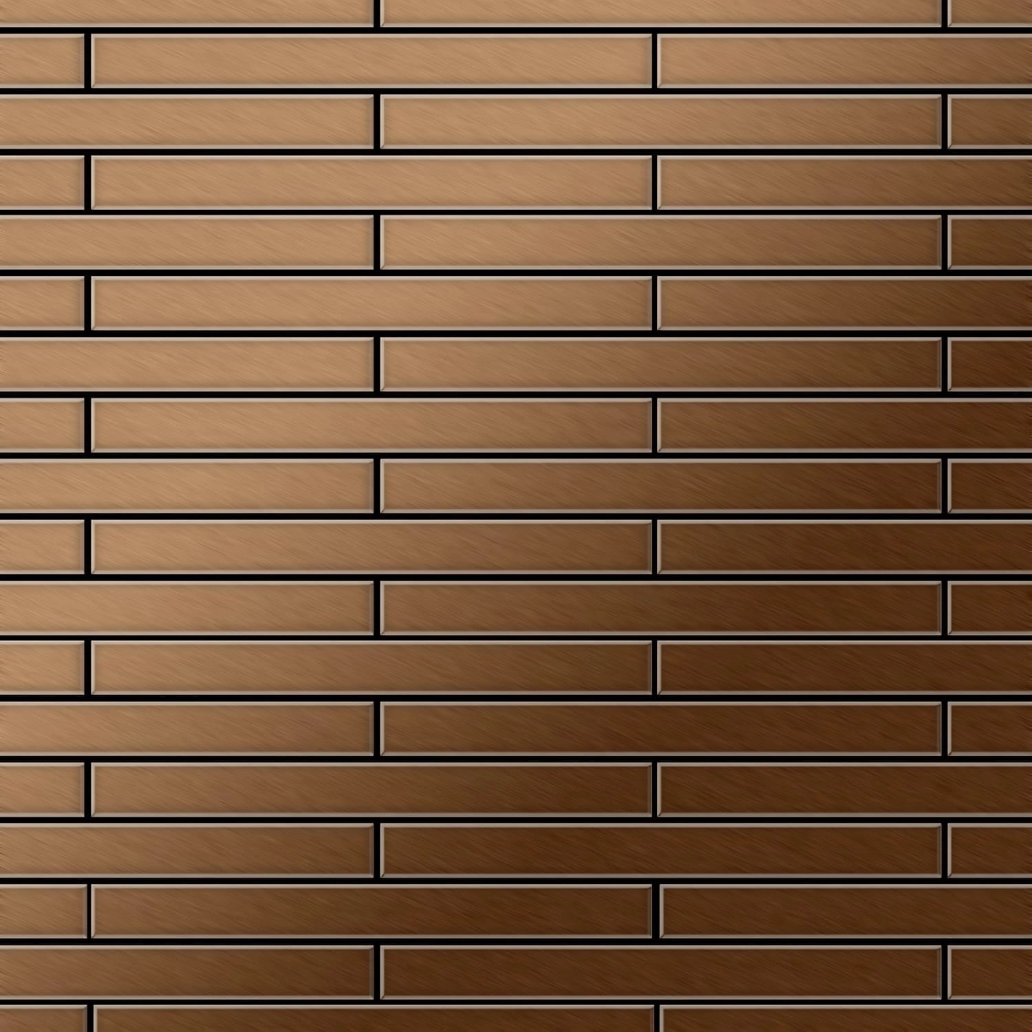 ALLOY Mosaik Fliese Massiv Metall Titan Gebürstet Kupfer 1,6mm Stark Avenue günstig online kaufen