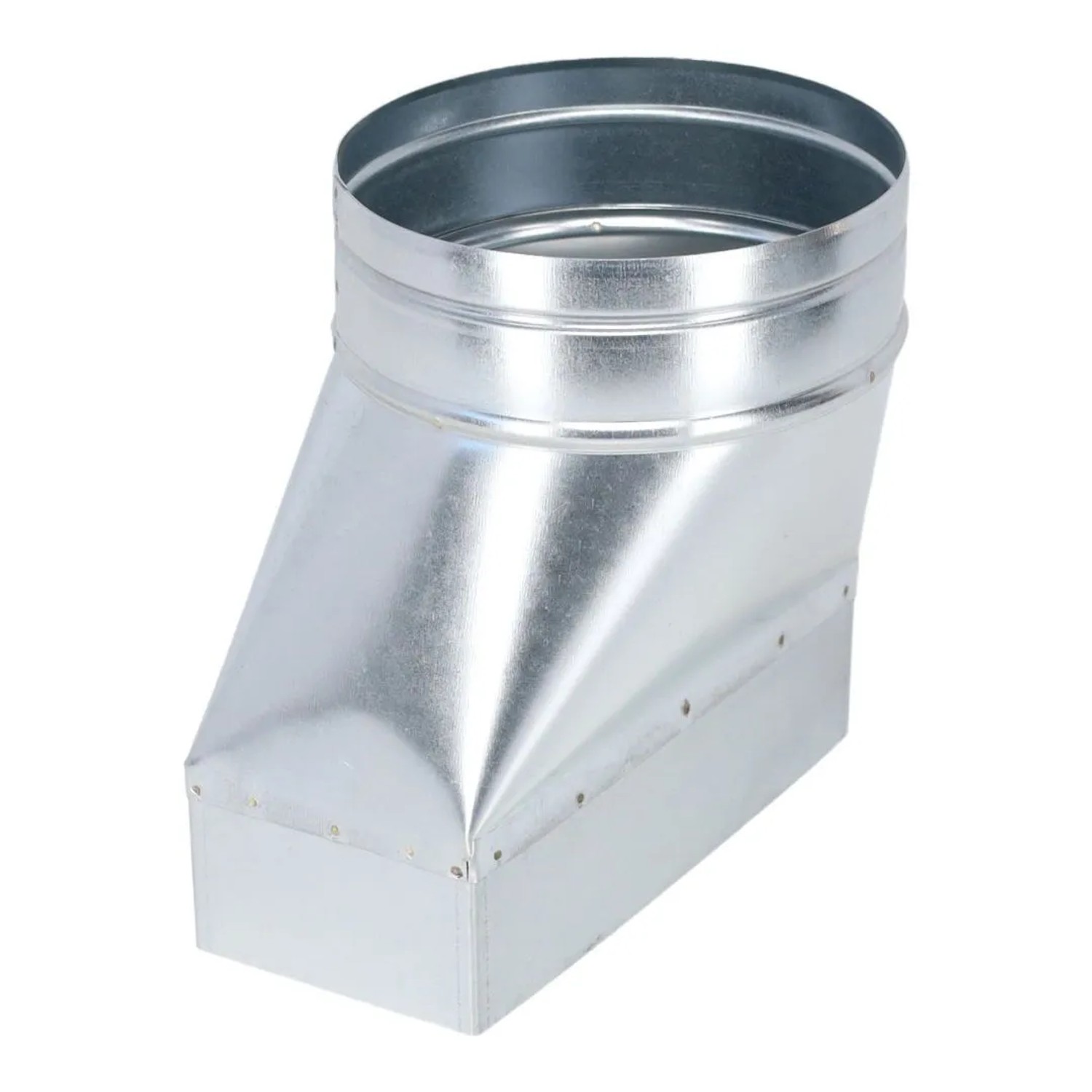 Subtiel Flachkanal Adapter 200 x 90 mm Auf Ø 150 mm Asymmetrisch