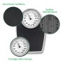 medisana PSD mechanische Personenwaage, schwarz-weiß, analog, mit rutschfester Trittfläche und Retro-Design.