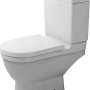 Duravit Starck 3 Stand-WC-Kombi, weiß, Tiefspüler, waagerechter Abgang, 65,5 cm hoch.