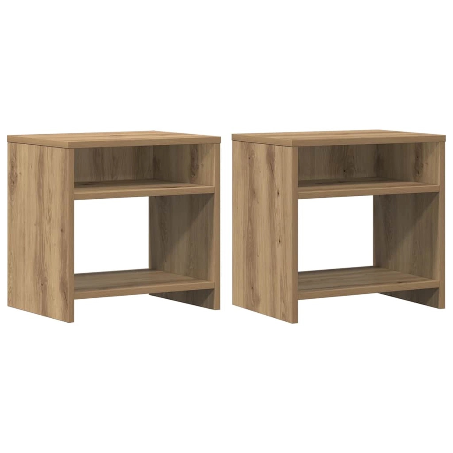 vidaXL Nachttische 2 Stk, Artisan-Eiche 40x30x40 cm Holzwerkstoff 855765