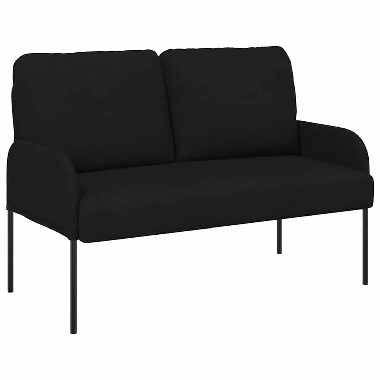 vidaXL Sofas mit Kissen 110cm Schwarz Sperrholz 42023448