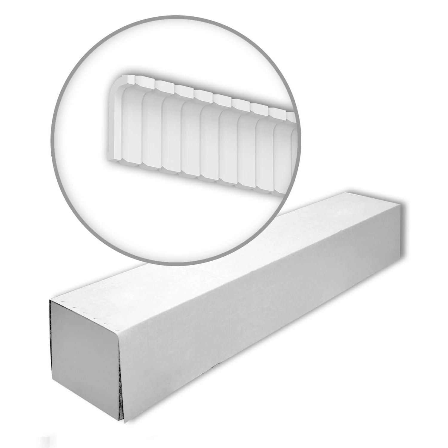 PROFHOME 150805-Box Eckleisten 1 Karton Set mit 6 Deckenleisten 12,04 m Weiß