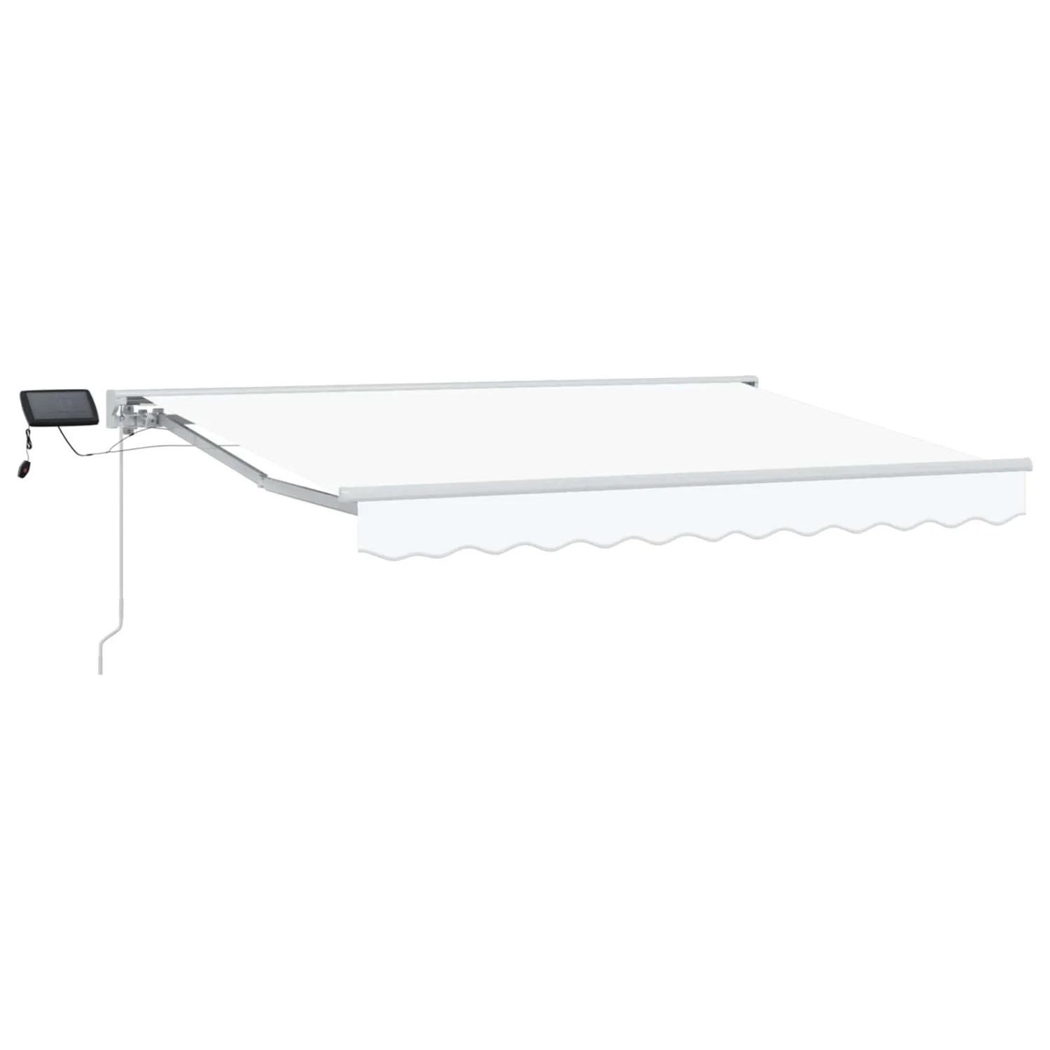 vidaXL Manueller Markisenrahmen mit LEDs Weiß 3,5 x 2,5 m 3420605