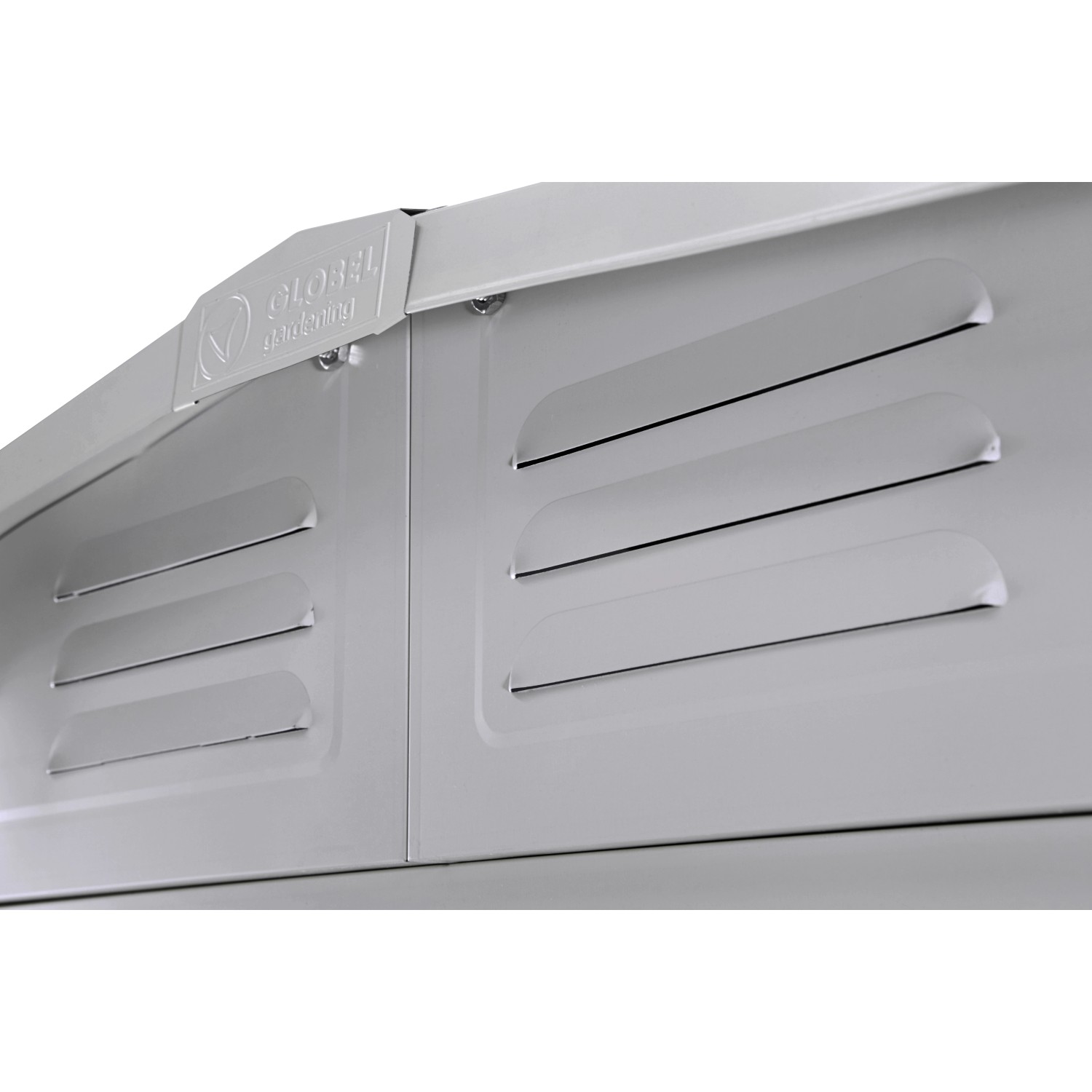 Globel Industries MetallGerätehaus 8x8 Silber Metallic B x T 234 cm x