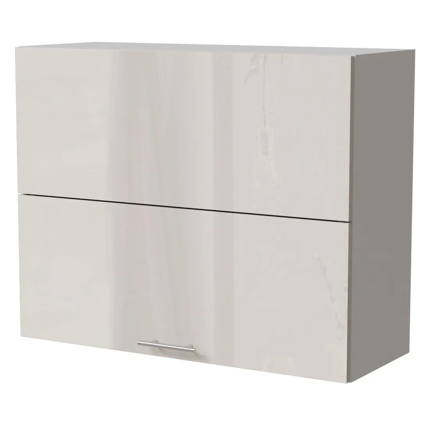 Feldmann-Wohnen Klapphängeschrank Brerra W8B/90-AV Weiß / RAL 9001 creme Hochglanz 90 / 32,5 / 72cm