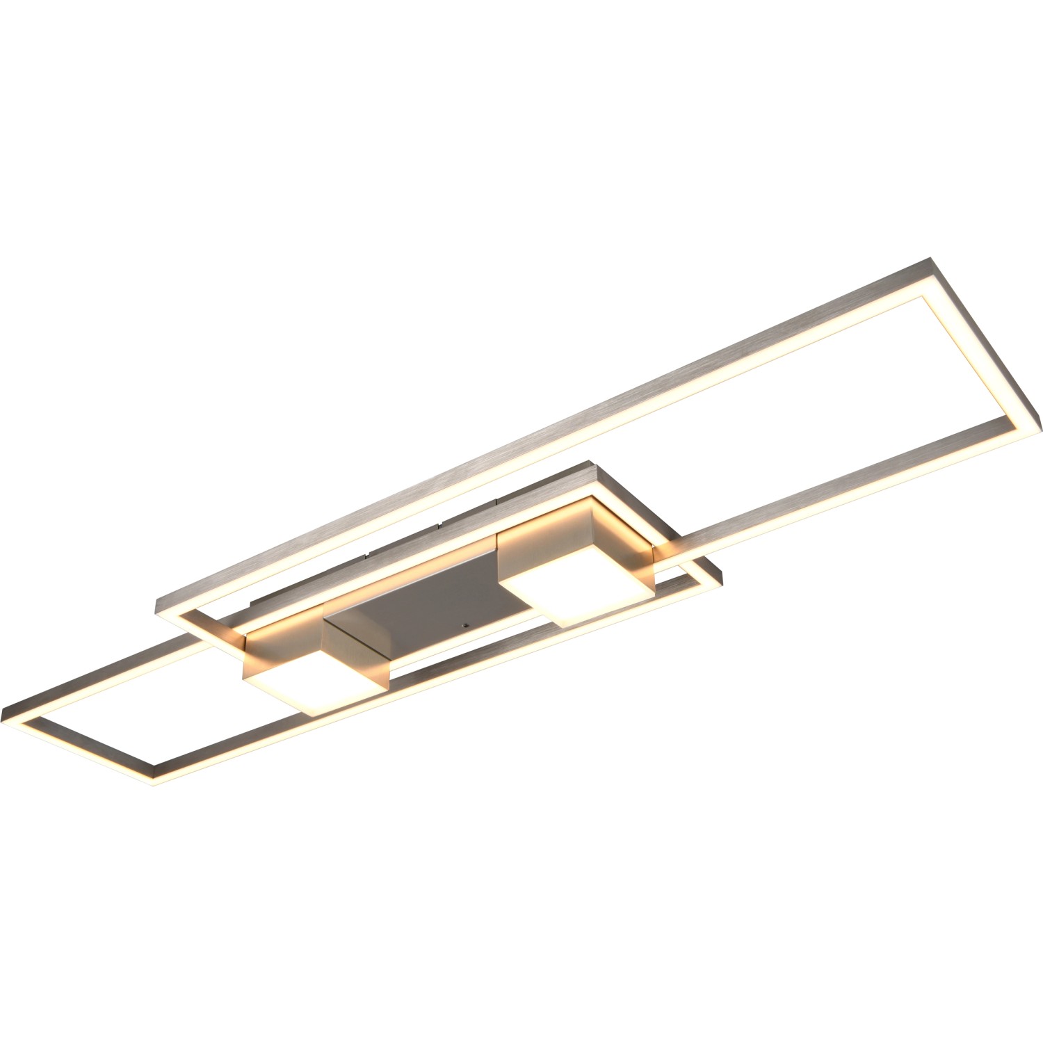 Trio LED Deckenleuchte Albany 100 cm x 8 cm x 28 cm Nickel Matt