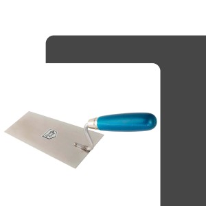 BMSC24 Stuckateur Maurerkelle 16cm, rostfrei mit blauem Holzgriff.