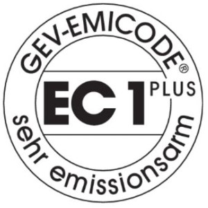 Emissionsarmes Uzin KE 2000S Produkt: GEV-EMICODE EC1 PLUS Siegel.