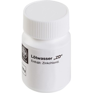 Weiße Dose LUX Lötwasser ZD 100g Zink für verbesserte Haftung beim Löten.