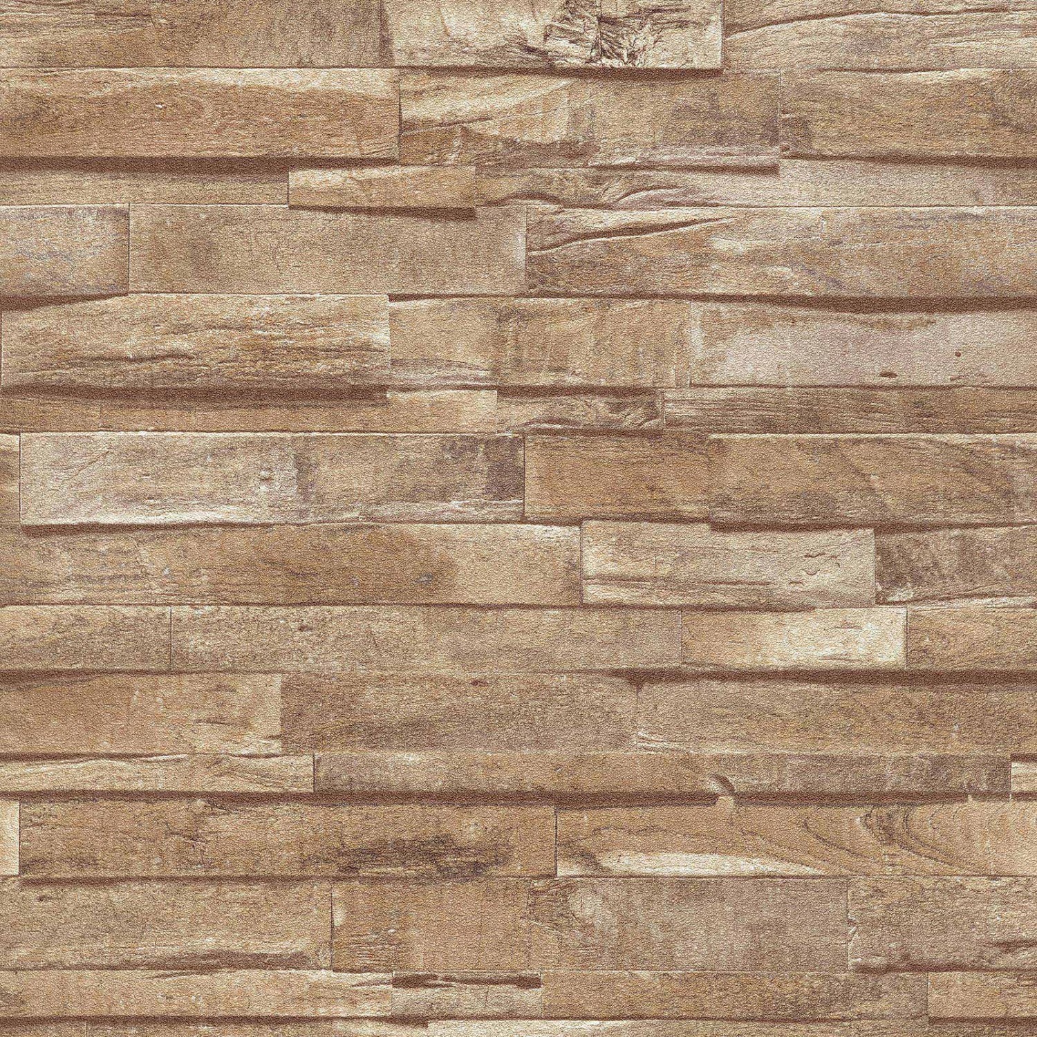 Bricoflor Braune Tapete in Holzoptik Quer Vlies Holztapete in Dunkelbraun für Wohnzimmer und Küche Rustikale Vliestapete mit Holz Muster