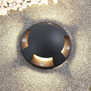 Lindby LED Außenleuchte Huban 9915015 Wasserdicht Modern in Schwarz aus Aluminium 4-flammig