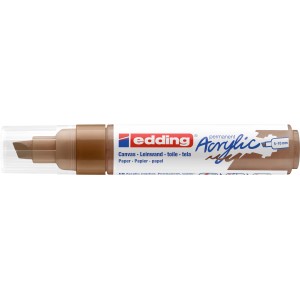 Edding 5000 Acrylmarker breit in Haselnuss, Keilspitze 5-10 mm für Leinwand, Papier, Holz und Stein.