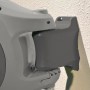 Detailaufnahme: Hozelock Auto Reel Schlauchtrommel, grau, zur Wandmontage. Gartenschlauchwagen für 30m Schlauch.