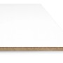 Detailaufnahme einer weißen HDF-Bodenplatte für Ar Shelving Schwerlast-Steckregal.