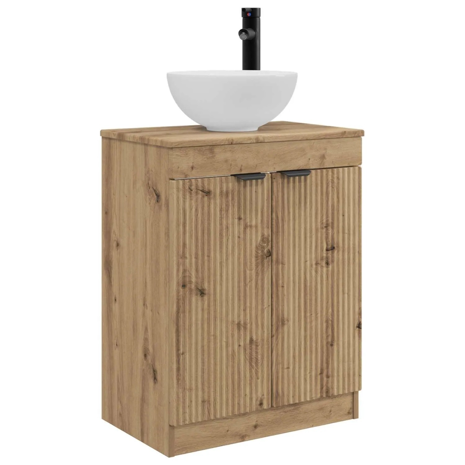 vidaXL Badezimmerschrank mit Waschbecken Artisan-Eiche 54 x 35 x 83 cm 890147