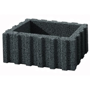 Anthrazitfarbener Pflanzstein Gala Flair, 60x40x25 cm, für Garten- und Landschaftsbau.