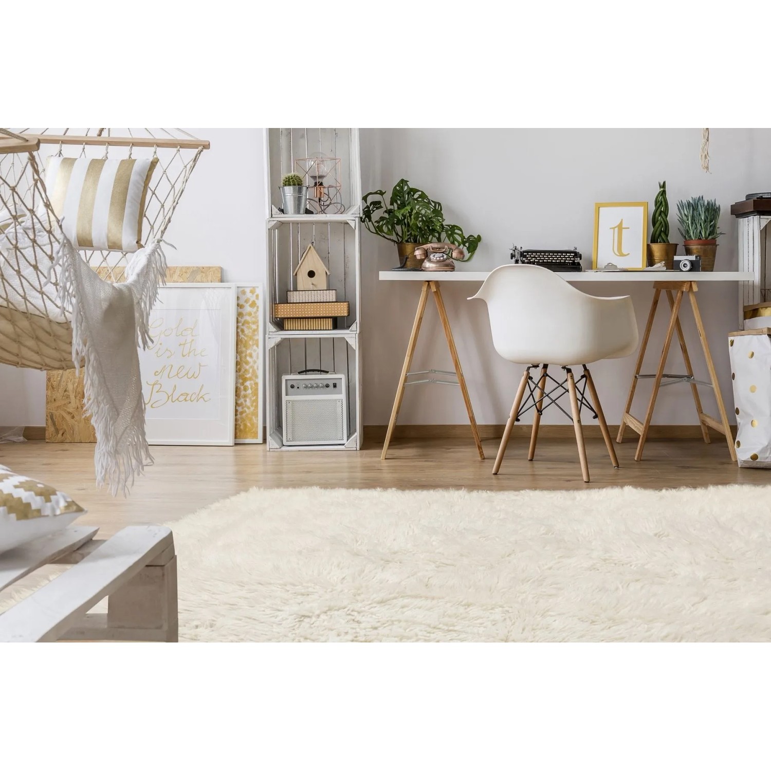 RugsX Flokati Wolle  Beige 170cm 240cm_4