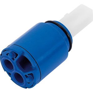 Blaue Keramikkartusche 26x26 mm für Waschtischarmatur, Ersatzteil für Einhebelmischer.