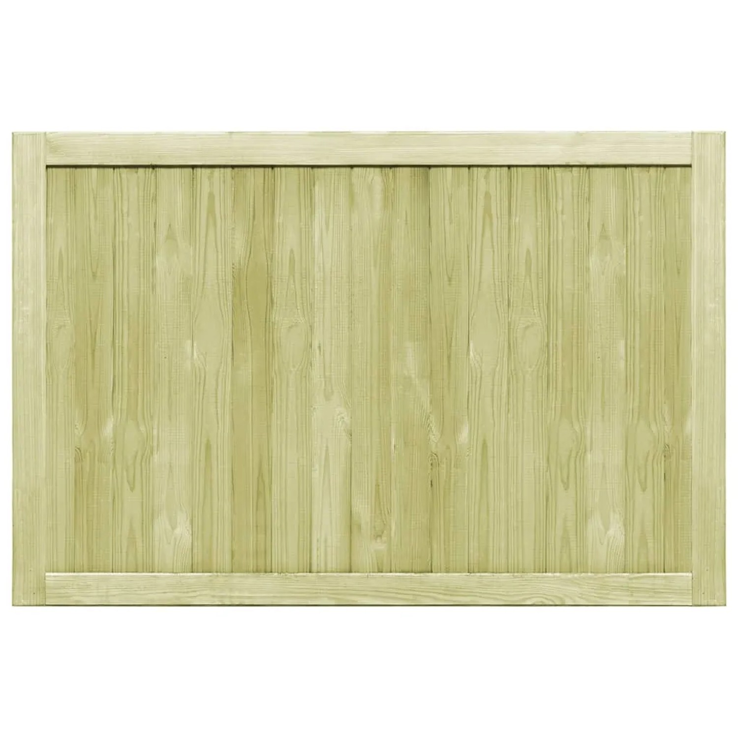 Grünes, imprägniertes Kiefernholz Gartentor, 150x100 cm. Robustes Holztor mit vertikalen Latten für Garten.