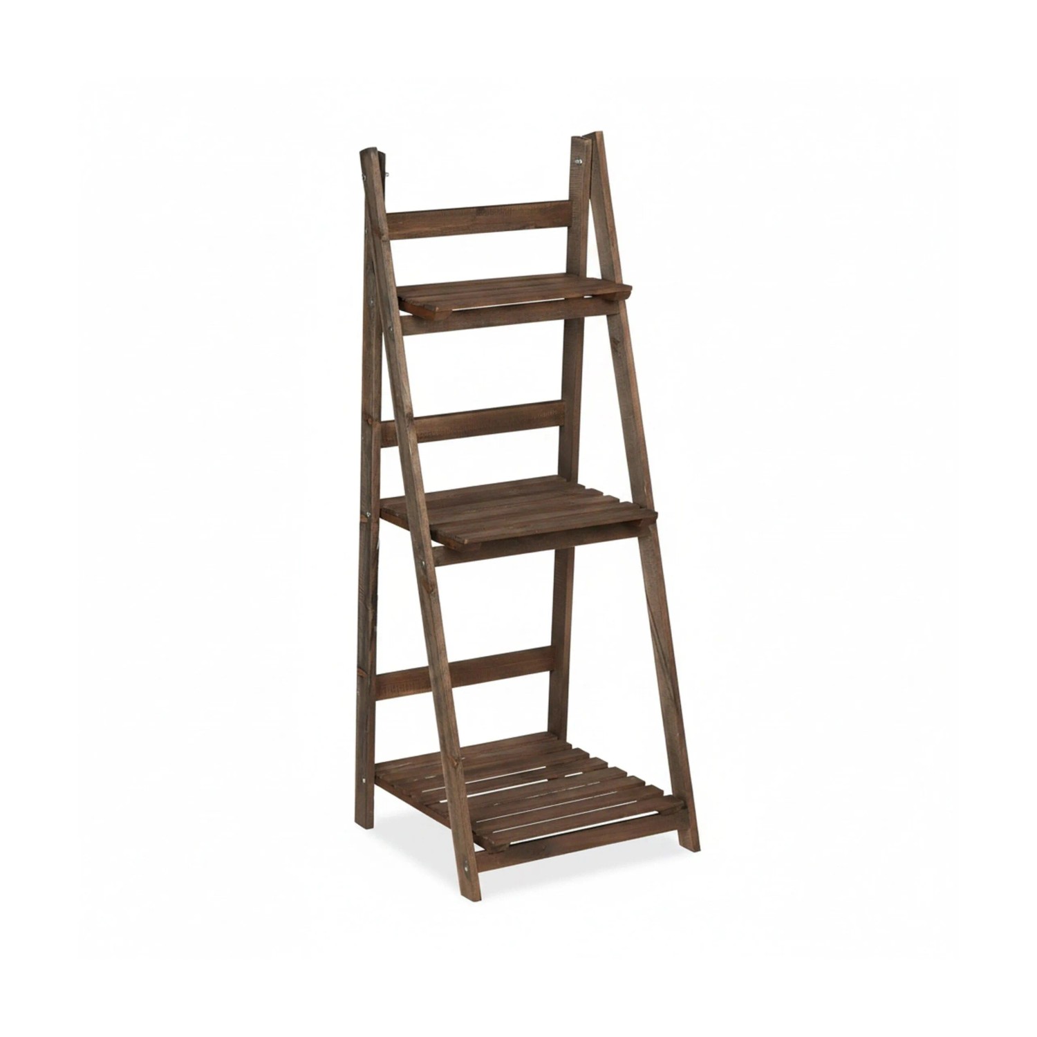 Relaxdays Blumentreppe Holz Dunkelbraun Klappbar 108 cm x 41 cm x 40 cm 2,8 kg