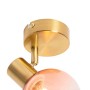 Art Deco Strahler QAZQA Vidro: Goldener Spot mit rosa Glas und E14 Fassung. Ideal für Wohnzimmer & Küche.