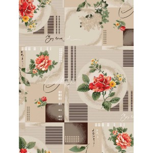 d-c-fix Tischdecke Nora, 110x140 cm, eckig, mit floralem Muster.