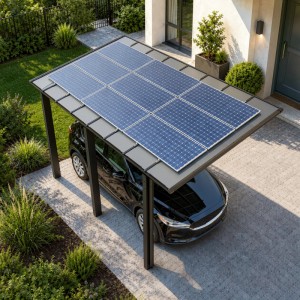 Ximax Solarcarport Linea Typ 110, 495,4 x 272,6 cm Schwarz 64 kg/m²