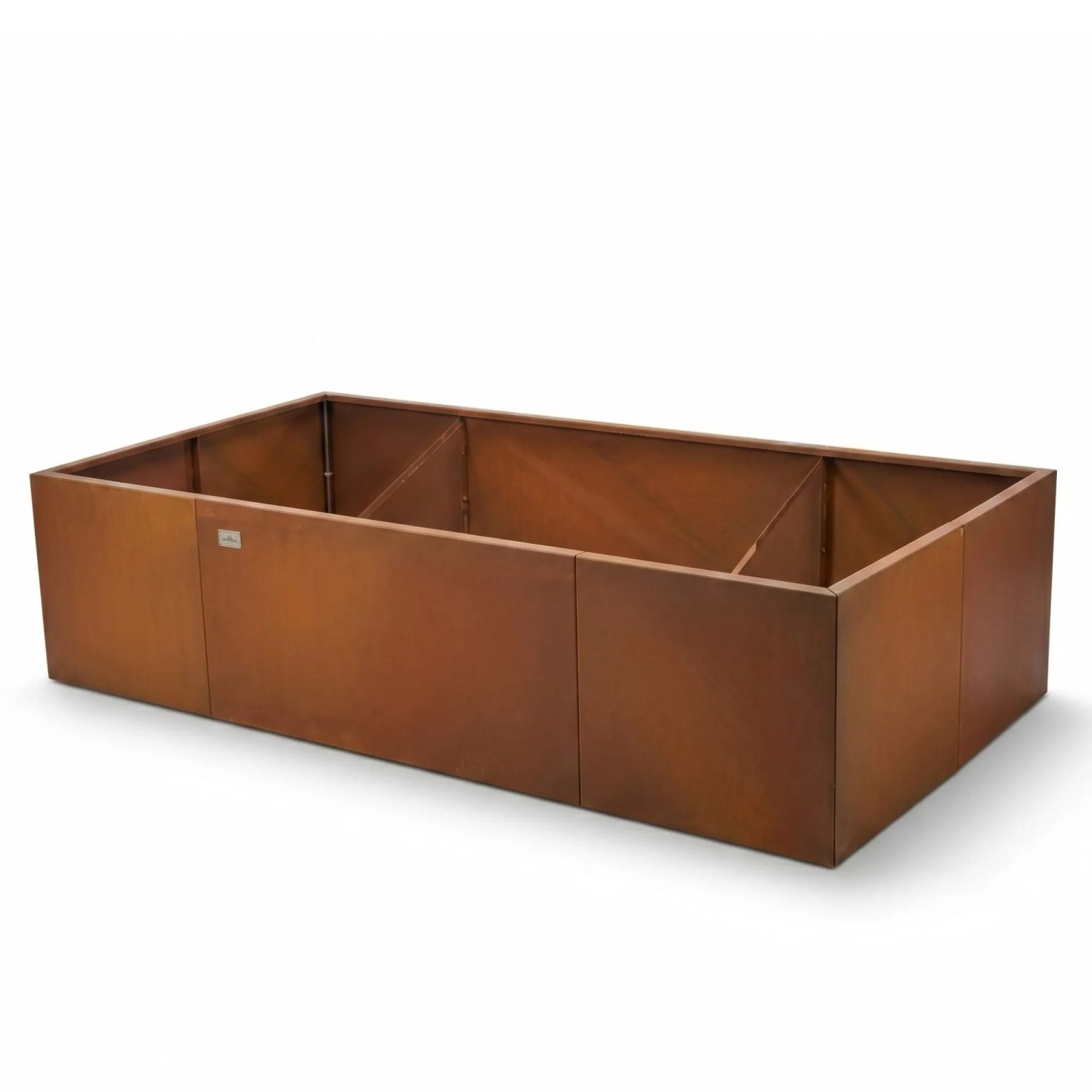 osoltus Pflanzkübel Hochbeet 200x100x43cm Corten Stahl Schilfgras