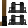 TRUTZHOLM Holzstapelhilfe 2er Set aus lackiertem Stahl, schwarz.