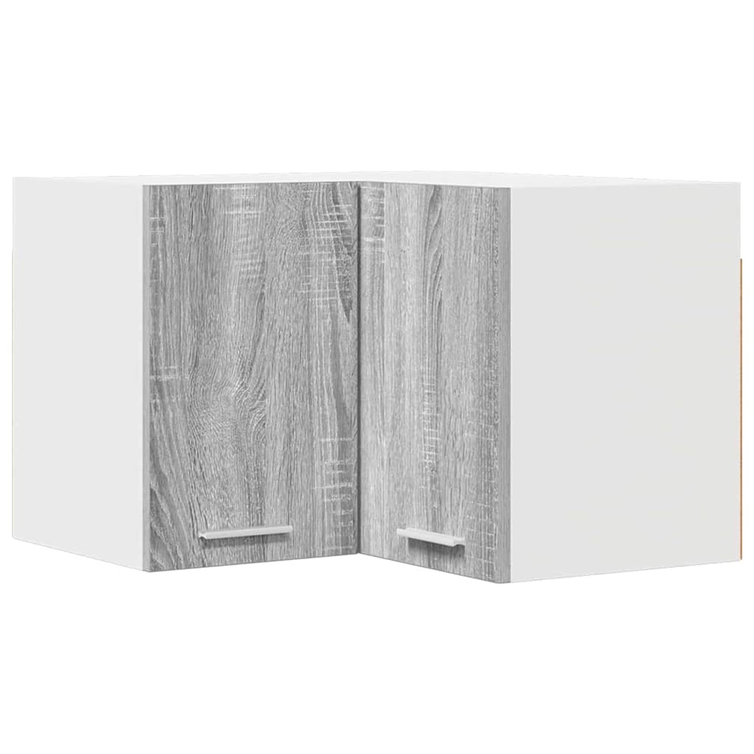 vidaXL Hängeschrank Riga Grau Sonoma und Weiß 57 x 57 x 40 cm 884191