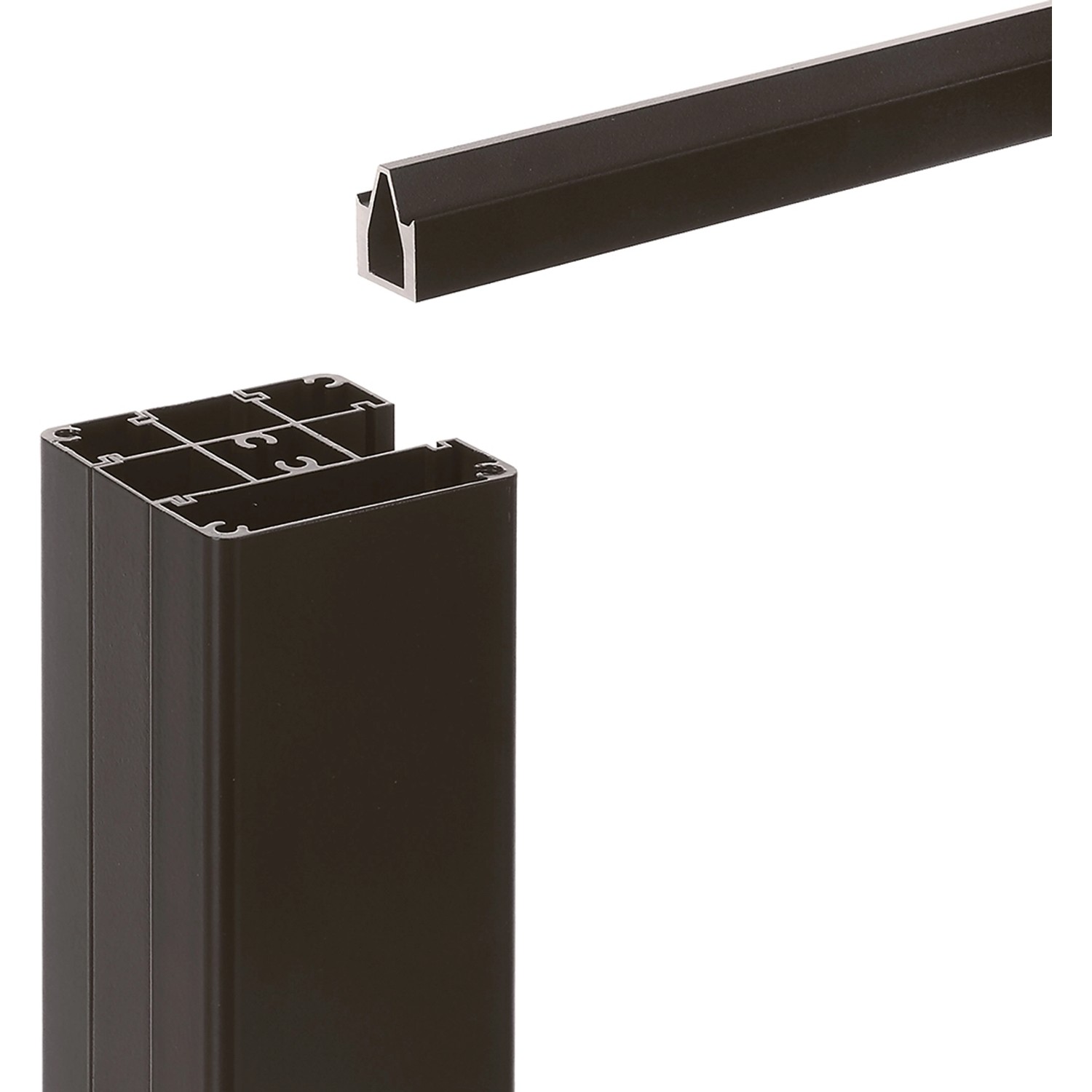 Start- und Endprofil 177 cm x 3,2 cm x 2,4 cm Anthrazit