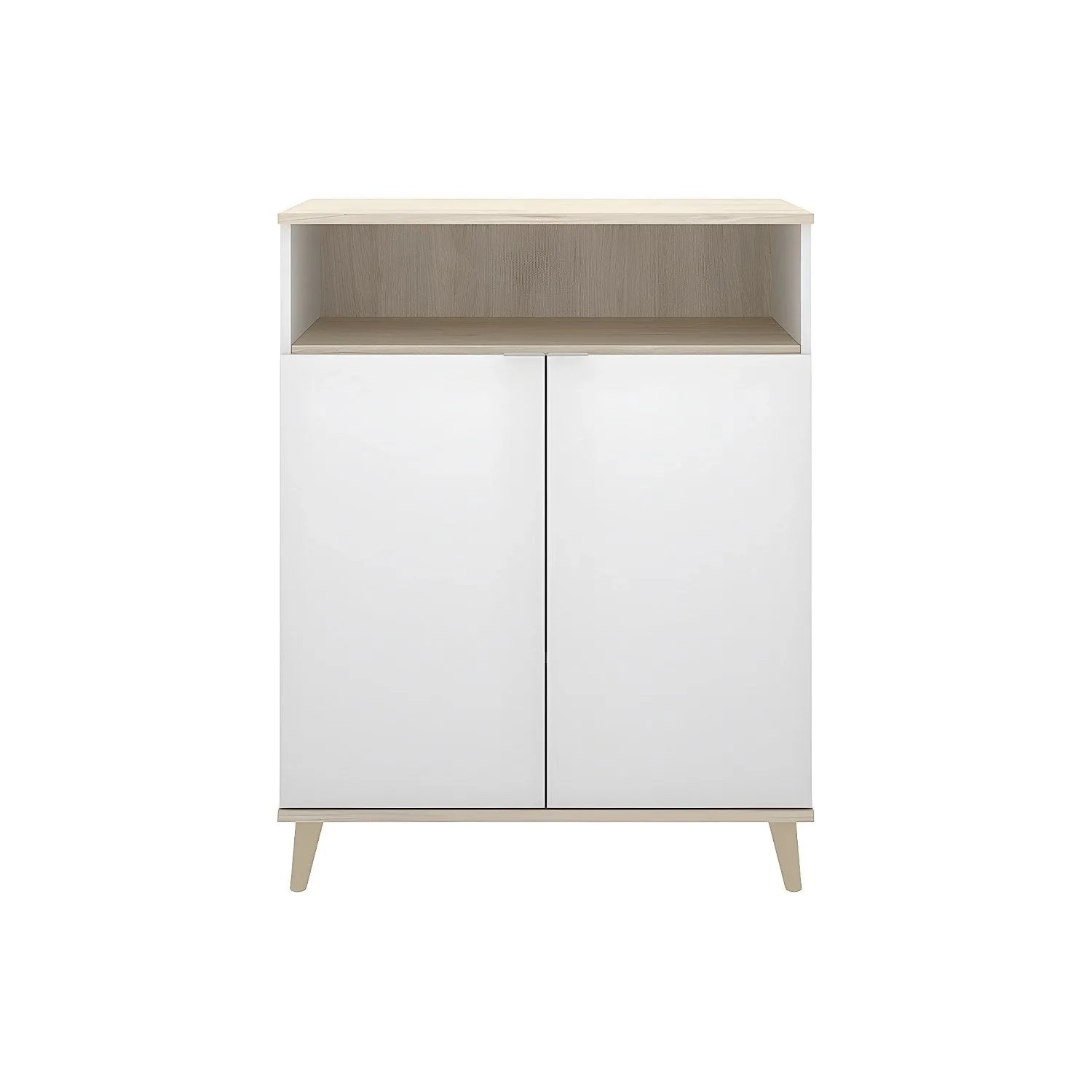Vente-unique Buffetschrank Wajdi Naturfarben Hell  Weiß 79.6 cm