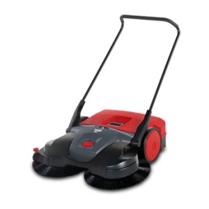 Starmix Haaga 697 Akku Kehrmaschine für große Flächen, rot/grau.