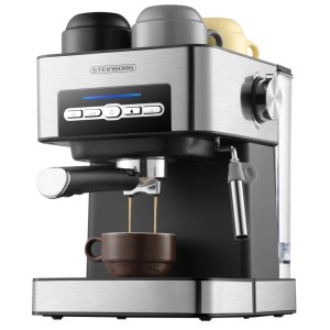 Steinborg SB-6040 Espressomaschine Edelstahl Design Dampfausstoßregler 1.6L 850W