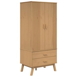vidaXL Kleiderschrank OLDEN Braun 76,5x53x172 cm Massivholz Kiefer 358594
