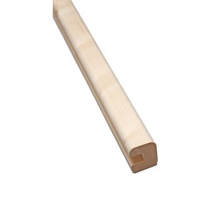 Balkonhandlauf aus Fichte mit Nut, 55x2500 mm, zur direkten Montage auf Balkonbrettern.