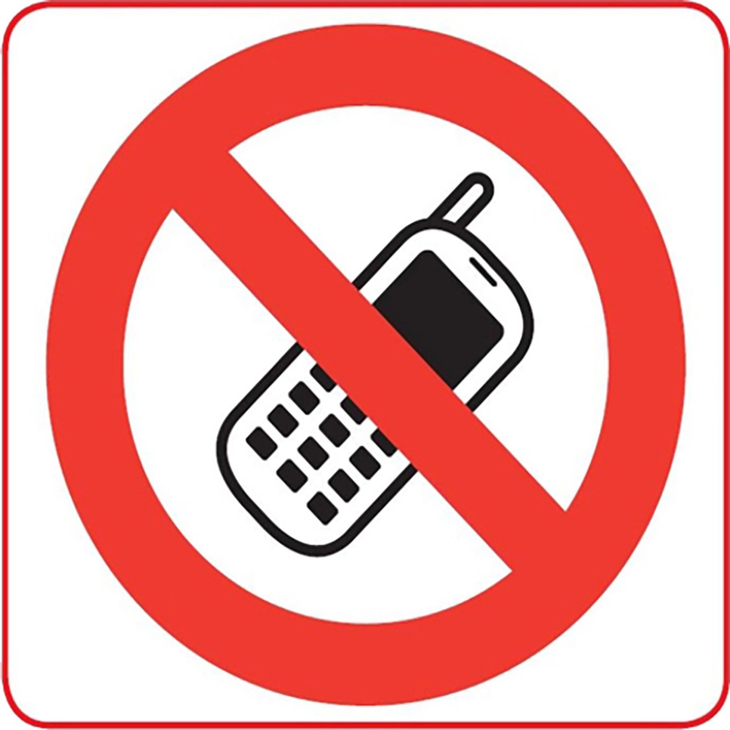 Conacord Aufkleber Kein Telefon 85 mm x 80 mm