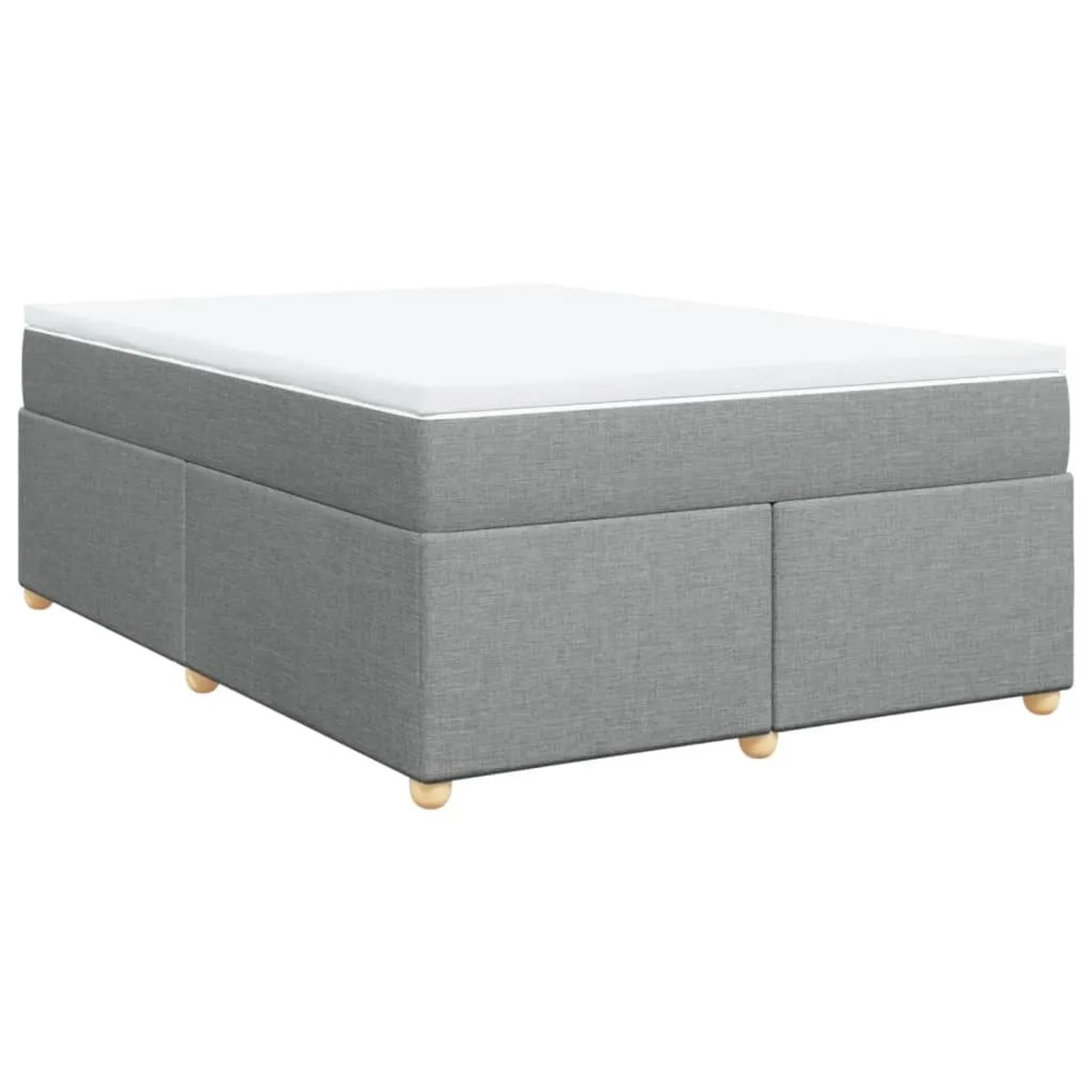 vidaXL Boxspringbett mit Matratze Hellgrau 140x190 cm Stoff 3285373 günstig online kaufen