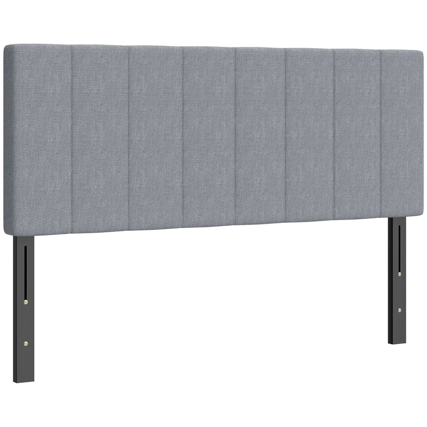 HOMCOM Kopfteil Polyester Metall 160L x 10B x 106-126H cm Grau