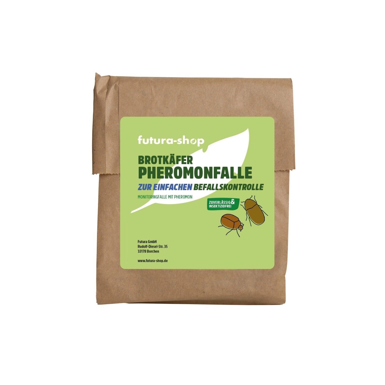 Futura-Shop Brotkäferfalle Pheromonfalle 3 Klebeflächen Geruchsneutral