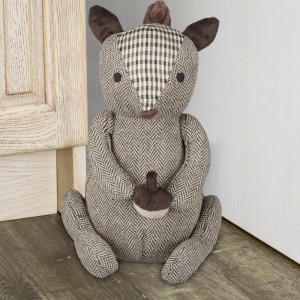 Relaxdays Türstopper Polyester Braun Schwer 26 cm x 17 cm x 22 cm 1,4 kg