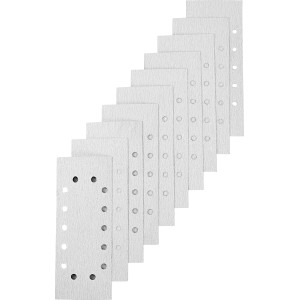 LUX Schleifstreifen Comfort K60, 10er-Set, 115x280mm, gelocht für Schwingschleifer.