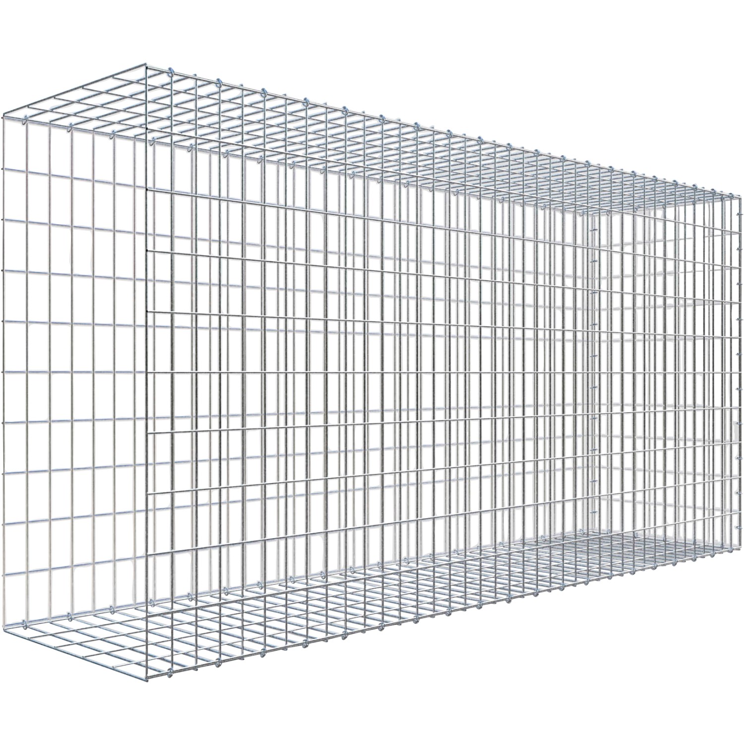 Thumbnail - Gabiona C-Ring-Gabione-Anbaukorb Typ 2 100 x 200 x 50 cm Maschenw 5 x 10 cm