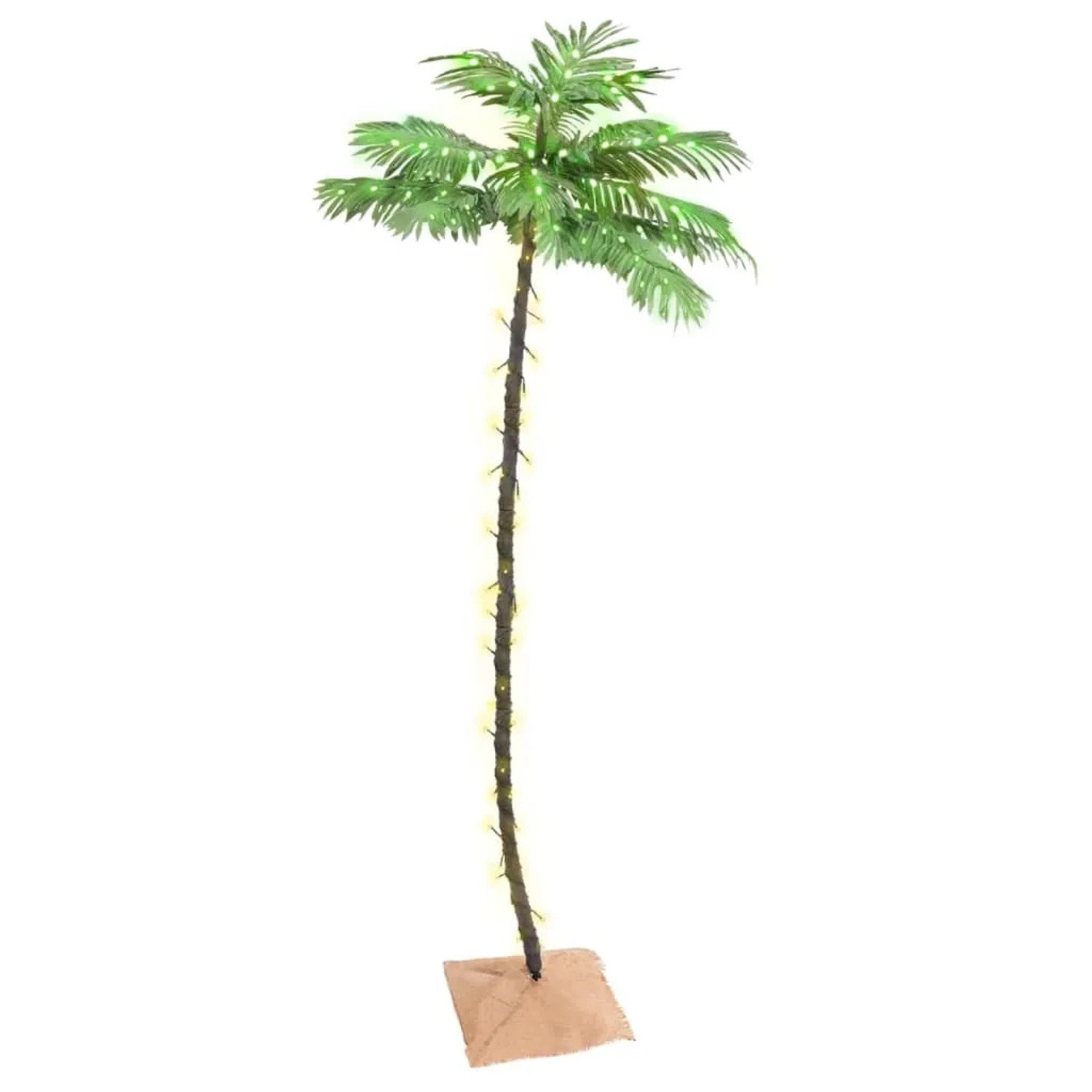 vidaXL Knstliche Palme 220 cm Warmwei 136 LEDs fr drauen kaufen bei OBI