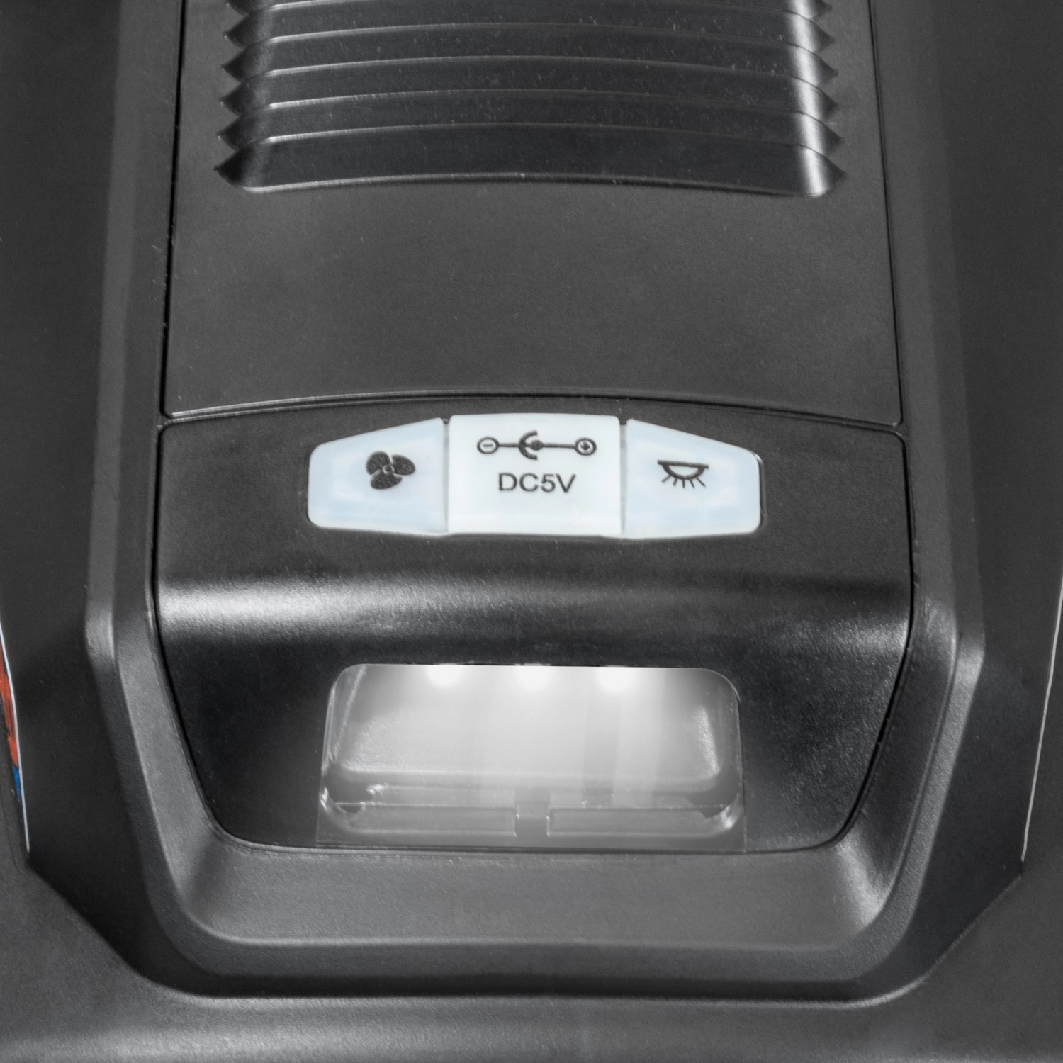 Detailaufnahme: Güde Automatik Schweißhelm GSH-3S-VL-TC-2 mit Bedienelementen.